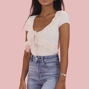 Pink cry baby brand top